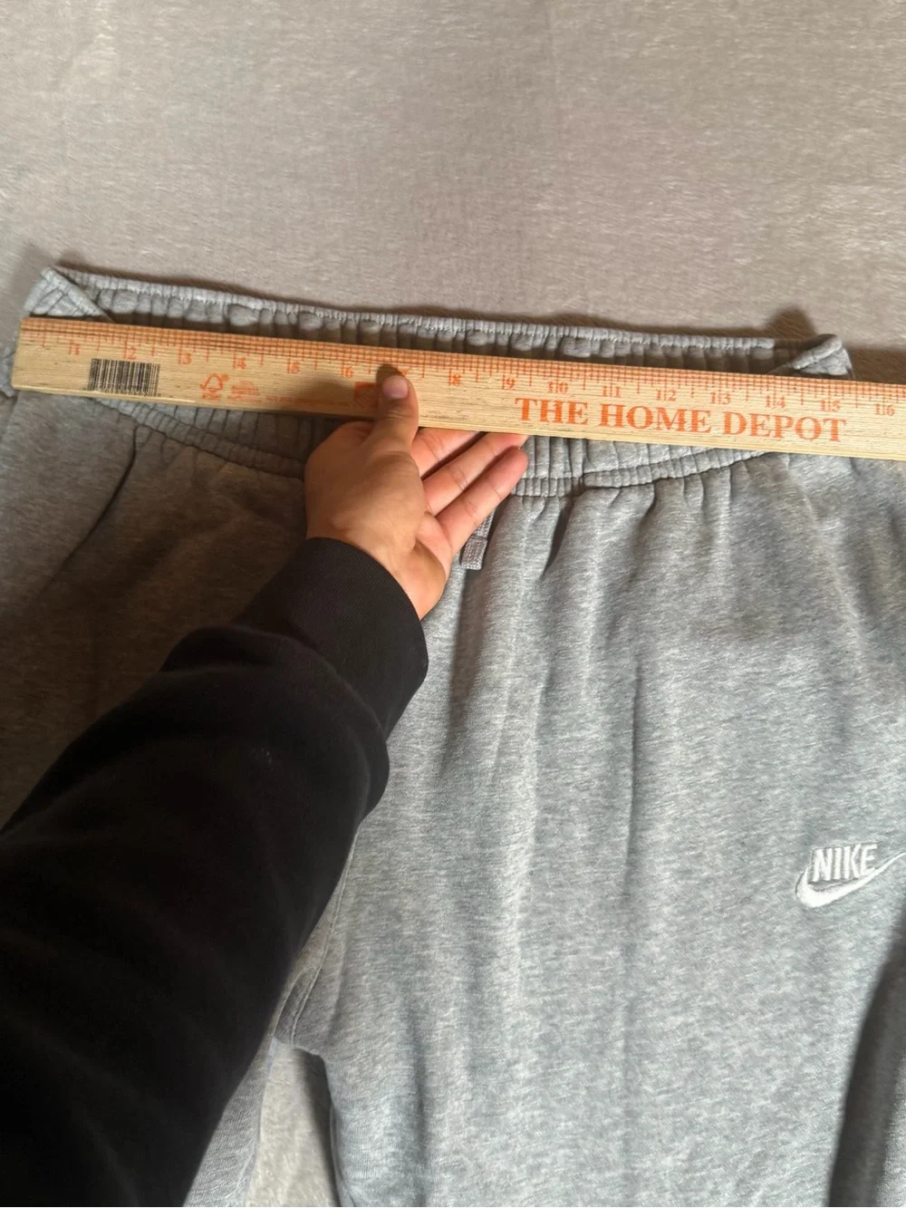 Nike Light Gray Fleece Joggers with White Logo